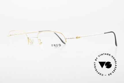 Fred F10 L03 Semi Rimless 90's Luxury Frame, comfortable, half-rim luxury frame with serial number, Made for Men and Women