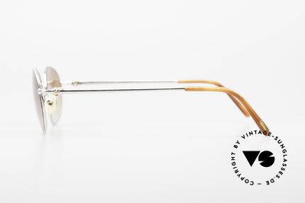 Cartier Vega Square Shades Luxury Platinum, light brown-gradient sun lenses (100% UV protection), Made for Men