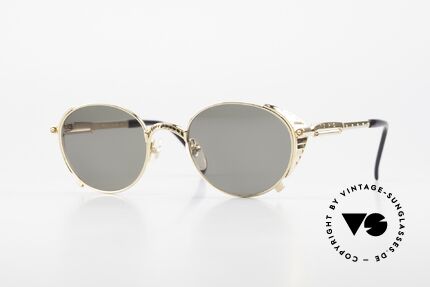 Jean Paul Gaultier 56-4174 Steampunk Sunglasses 90's Gold Details