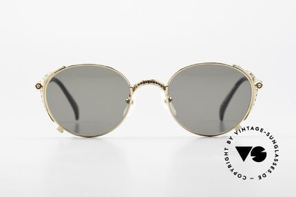 Jean Paul Gaultier 56-4174 Steampunk Sunglasses 90's Gold, 'coil spring' at the temples (J.P.G. attribute), Made for Men and Women