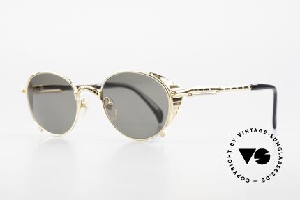Jean Paul Gaultier 56-4174 Steampunk Sunglasses 90's Gold, industrial design or "STEAMPUNK sunglasses", Made for Men and Women