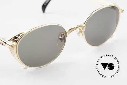 Jean Paul Gaultier 56-4174 Steampunk Sunglasses 90's Gold, interesting design details (typically J.P. Gaultier), Made for Men and Women