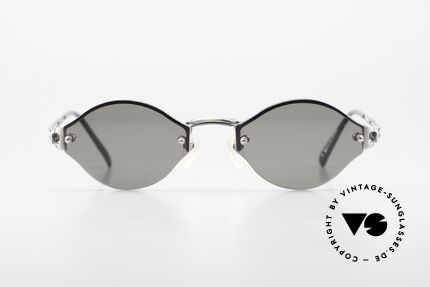 Jean Paul Gaultier 56-7111 Rimless Designer Sunglasses, rimless shades, but striking & fancy (designer piece), Made for Men and Women