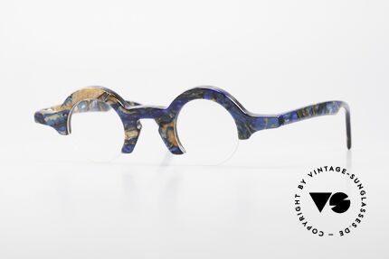 Proksch's A2 Futuristic Round 90's Eyeglasses, "crazy" vintage eyeglasses with half frame design, Made for Men and Women