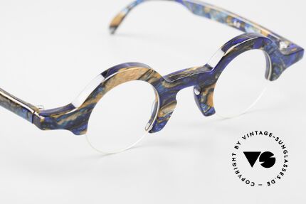 Proksch's A2 Futuristic Round 90's Eyeglasses, NO present retro design; a 30 years old original!, Made for Men and Women