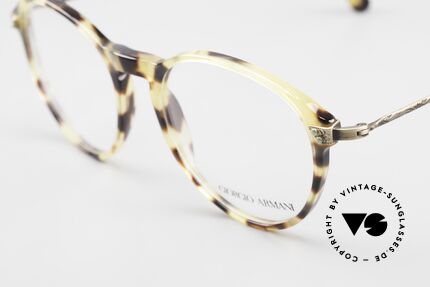 Giorgio Armani 329 Women's & Men's Glasses 90's, amber / tortoise front & costly formed brass temples, Made for Men and Women
