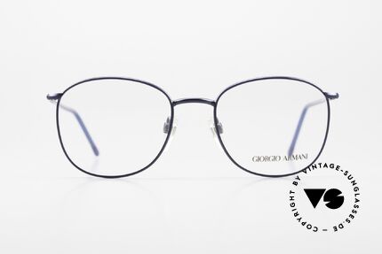 Giorgio Armani 1013 Old Square Panto Glasses 80's, very interesting color combination: blue / dark blue, Made for Men