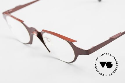 Theo Belgium Eye-Witness OB Ladies Eyeglasses Avant-Garde, these specs were apparently unfinished & asymmetrical, Made for Women