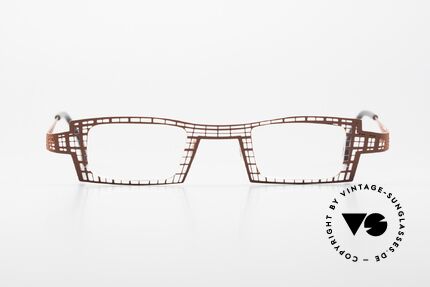 Theo Belgium Eye-Witness LH Avant-Garde Ladies Eyeglasses, interesting designer frame (looks like a "net / grille"), Made for Women