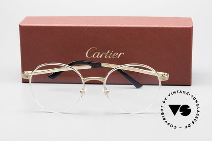 Cartier Core Range CT0108O Panto Eyeglasses Semi Rimless, Size: large, Made for Men and Women