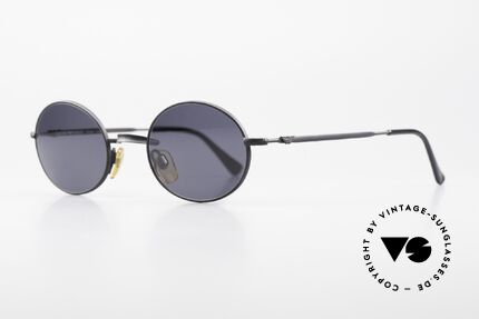 Giorgio Armani EA012 Oval Sunglasses Women & Men, timeless frame finish in dulled-black, size 48-22, Made for Men and Women