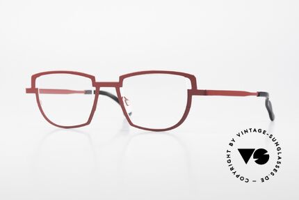 Theo Belgium Modify Women's Eyeglasses Red Frame, vintage ladies eyeglasses by THEO Belgium in dark-red, Made for Women