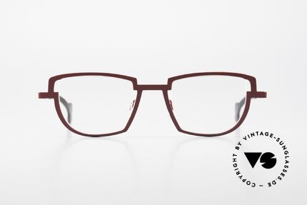 Theo Belgium Modify Women's Eyeglasses Red Frame, fantastic metal frame with interesting lens construction, Made for Women