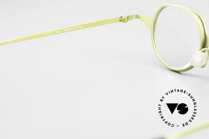 Theo Belgium Bug Women's Glasses Avant-Garde, color: a kind of "lime green metallic" or "lemon metallic", Made for Women