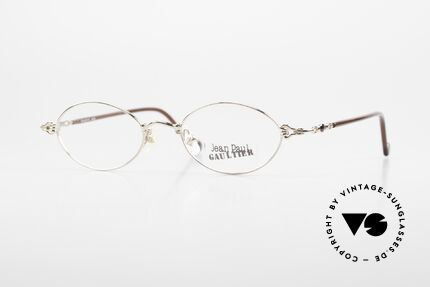 Jean Paul Gaultier 55-0013 Oval Vintage Frame Gold Plated, vintage Jean Paul GAULTIER eyeglasses from 1996, Made for Men and Women