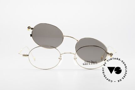 Jean Paul Gaultier 55-8106 Oval Vintage Frame Gold Plated, Size: large, Made for Men and Women