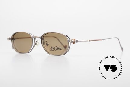 Jean Paul Gaultier 55-8107 90's Vintage Frame Sun Clip On, best craftsmanship: 1. class comfort; made in Japan, Made for Men and Women