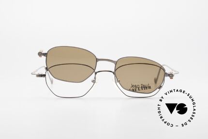 Jean Paul Gaultier 55-8107 90's Vintage Frame Sun Clip On, Size: large, Made for Men and Women