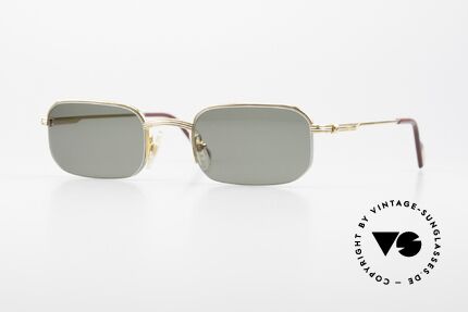 Cartier Broadway Semi Rimless Sunglasses 90's, square CARTIER vintage sunglasses; size 49/22, 135, Made for Men