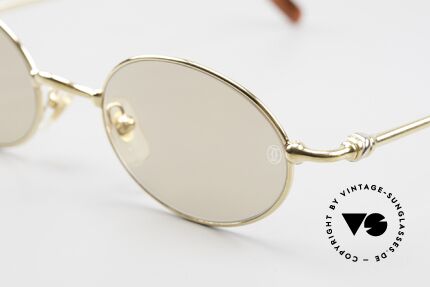 Cartier Filao Oval Luxury Sunglasses 90's, original Cartier mineral lenses (with CARTIER logo), Made for Men and Women