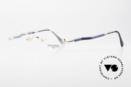 Gold & Wood 338 Oval 90's Luxury Rimless Specs, the credo: elegance, timelessness, craftsmanship, Made for Men and Women