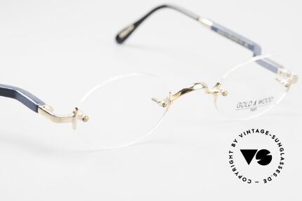 Gold & Wood 338 Oval 90's Luxury Rimless Specs, unworn rarity (for all lovers of quality), unique, Made for Men and Women