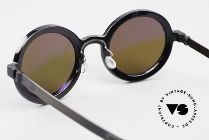 Lindberg 8570 Acetanium Round Sunglasses Unisex Oval, with non-reflecting sun lenses for 100% UV protection, Made for Men and Women