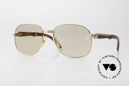 Cartier Monceau Bubinga Precious Wood Shades, rare, precious Cartier vintage sunglasses from 1990, Made for Men