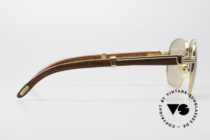 Cartier Monceau Bubinga Precious Wood Shades, NO RETRO glasses; but 100% vintage Cartier Original, Made for Men