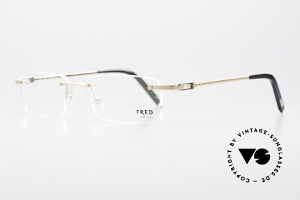Fred Samoa Rimless Luxury Eyeglass-Frame, mod. named after the Samoa Islands; South Pacific Ocean, Made for Men