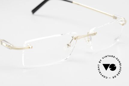 Fred Samoa Rimless Luxury Eyeglass-Frame, DEMO lenses should be replaced with prescription lenses, Made for Men