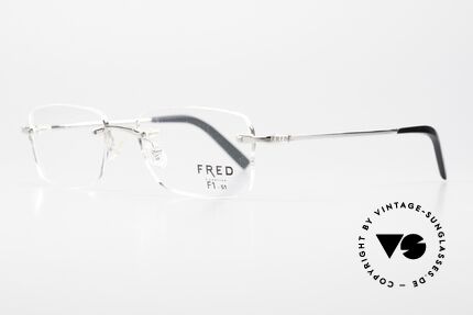 Fred Manhattan Rimless Eyeglasses Platinum, true luxury eyeglasses for ladies & gents (unisex model), Made for Men and Women