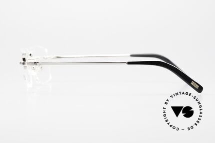 Fred Manhattan Rimless Eyeglasses Platinum, DEMO lenses should be replaced with prescription lenses, Made for Men and Women