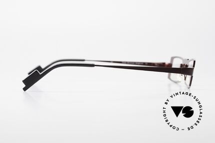 Theo Belgium Michael Square Titanium Glasses Claret, NO RETRO eyeglasses, but a 15 years old Theo original, Made for Men and Women