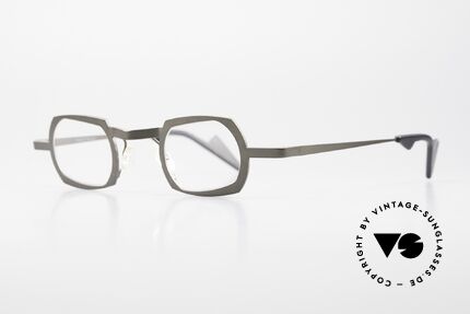 Theo Belgium Palm Beach Women & Men Titanium Glasses, top-notch TITANIUM frame with Dark-Gray finish, Made for Men and Women