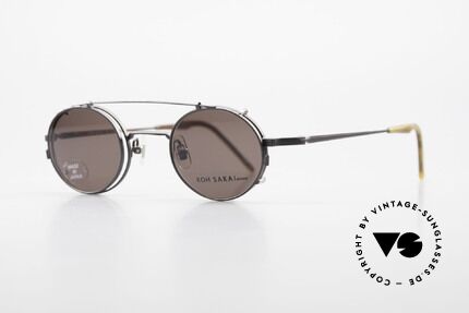 Koh Sakai KS9700 Round Eyeglasses With Clip On, 1997 designed in Los Angeles; produced in Sabae (Japan), Made for Men and Women