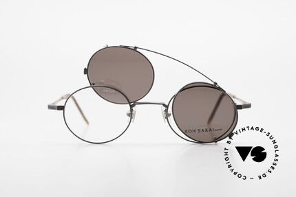 Koh Sakai KS9700 Round Eyeglasses With Clip On, Size: small, Made for Men and Women