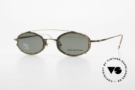 Koh Sakai KS9836 Titanium Glasses With Clip On, vintage Titanium glasses by Koh Sakai, model KS9836, Made for Men and Women