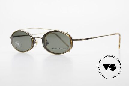 Koh Sakai KS9836 Titanium Glasses With Clip On, 1997 designed in Los Angeles; produced in Sabae (Japan), Made for Men and Women