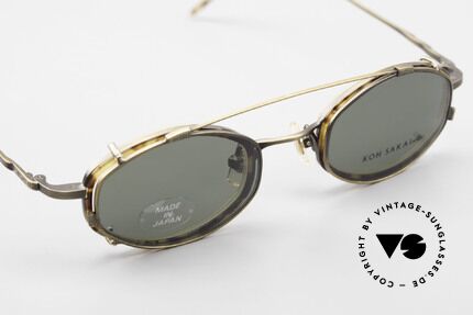 Koh Sakai KS9836 Titanium Glasses With Clip On, the full metal frame is covered with costly engravings, Made for Men and Women