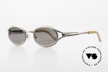 Jean Paul Gaultier 56-7114 Oval Steampunk Sunglasses, incredible PREMIUM-QUALITY - You must feel this!, Made for Men and Women