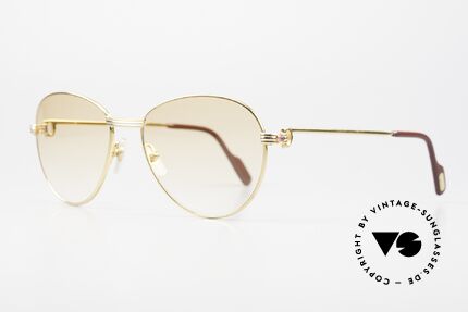 Cartier S Rubis 0,34 ct Real Rubies Sunglasses 1980's, with real RUBIES-decor on the temples (0,34 ct), Made for Women