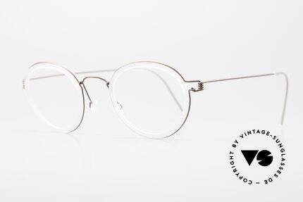 Lindberg Lex Air Titan Rim Panto Glasses Ladies & Gents, inner rim = in PALE BLUE, size 45/24, temple 145mm, Made for Men and Women