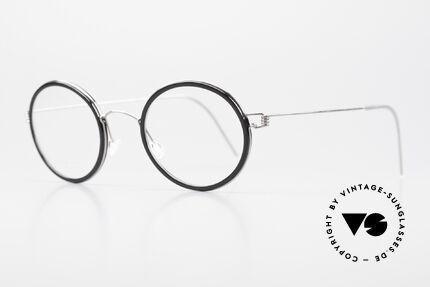 Lindberg Cameron Air Titan Rim Round Titan Frame Women Men, striking refined Air Titan frame with Acetate inner rim, Made for Men and Women