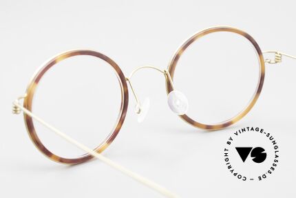 Lindberg Cameron 46 Air Titan Rim Round Glasses Women Men Titan, orig. Lindberg DEMO lenses can be replaced optionally, Made for Men and Women