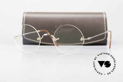 Lunor Classic Round GP Steve Jobs Eyeglasses Rimless, shown in STEVE JOBS biography and multiple on Google, Made for Men and Women