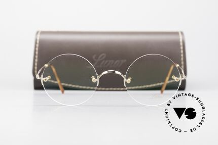 Lunor Classic Round GP Steve Jobs Eyeglasses Rimless, Size: extra small, Made for Men and Women