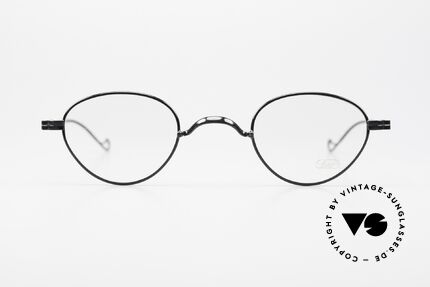 Lunor II 14 Rare Old Lunor Frame In Black, full rimmed, black finished: tangible top-notch quality, Made for Men and Women