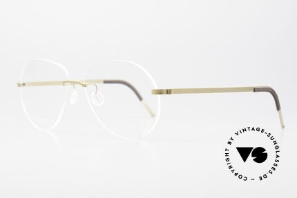 Lindberg 2311 Strip Titan Rimless Aviator Titanium Frame, simply timeless, stylish & innovative: grade 'vintage', Made for Men and Women