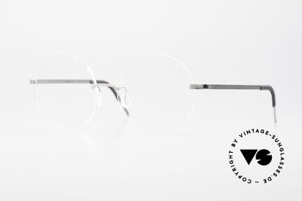 Lindberg 2341 Strip Titan Big Round Titan Frame Rimless, rimless Lindberg eyeglasses with big round DEMOS, Made for Men and Women